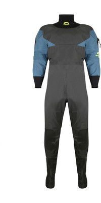 2024 Typhoon Hypercurve 4 Back Zip Traje Seco Con Calcetines 100170 - Teal / Grey